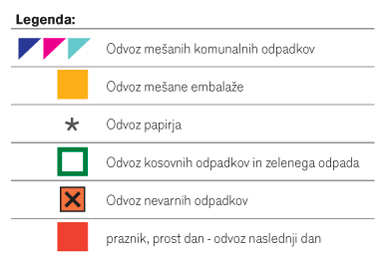 koledar odpadki legenda gorje