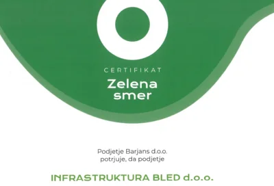 Certifikat Zelena smer - nov korak k trajnosti